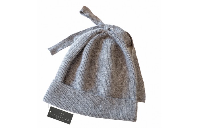 Wool Knitted Beanie Hat with Cute Bow